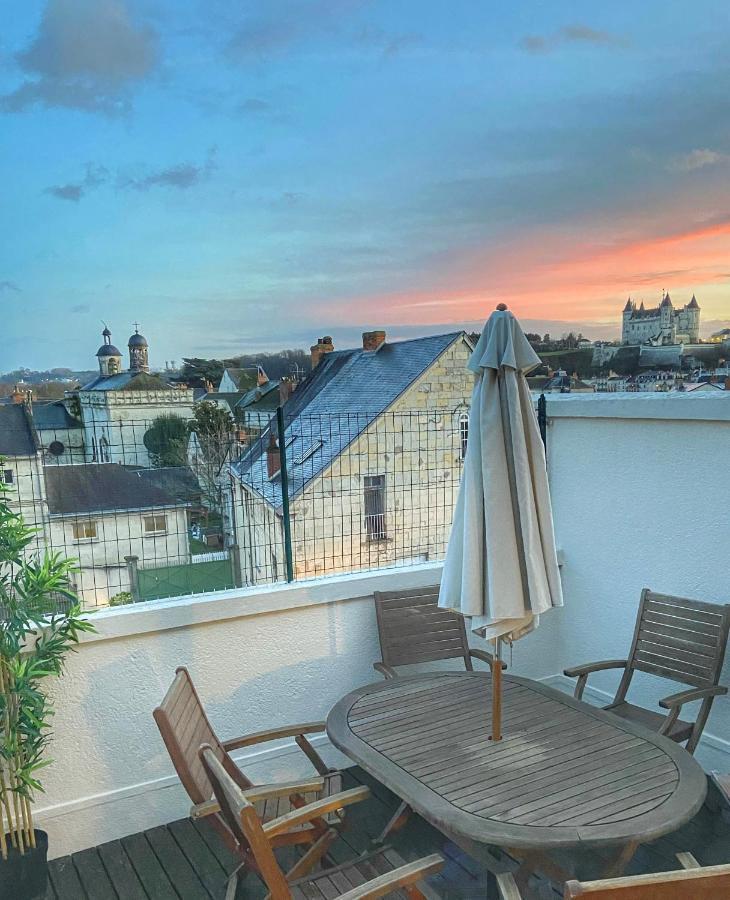 La Terrasse Saumuroise - Vue Chateau & Loire Extérieur photo
