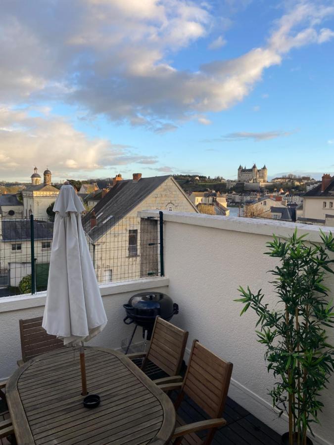 La Terrasse Saumuroise - Vue Chateau & Loire Extérieur photo